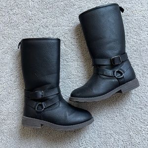 Toddler girls size 9 black boots